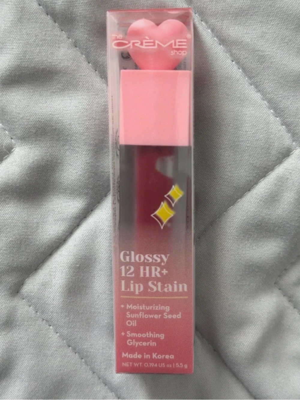 The Creme Shop Glossy 12 HR+ Lip Stain — Pink love punch